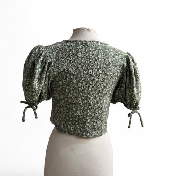 Free People Green Tie Top - Picture 4 of 5